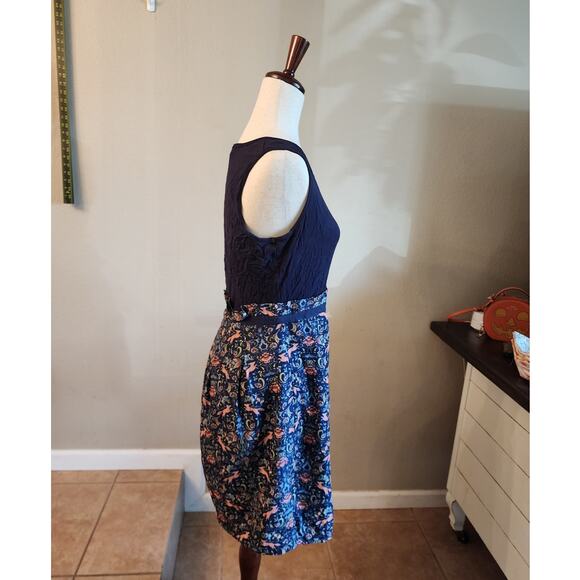 Pink Martini Women's Fit and Flare Dress SZ Medium Fox - Picture 3 of 13